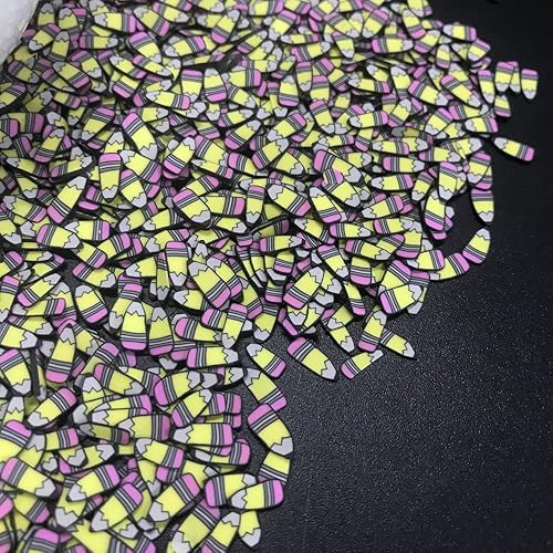 Miniatura 4 de Paquete de 1.76 ozpaquete de lápices de la serie escolar, suministros de polímero de arcilla suave, Fimo, decoración de bricolaje para arte de uñas