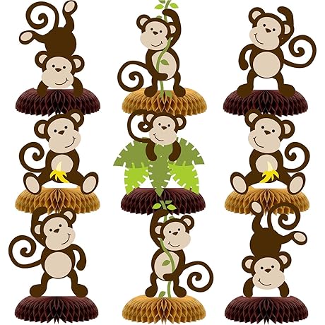 Monkey Honeycomb Table Centerpieces