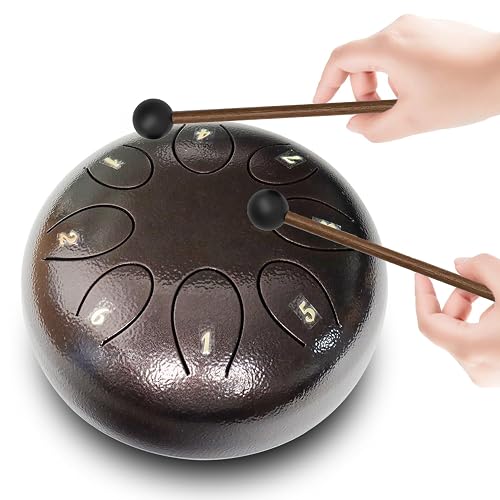 REGIS Steel Tongue Drum 6 inch 8 Notes Musical Percussion