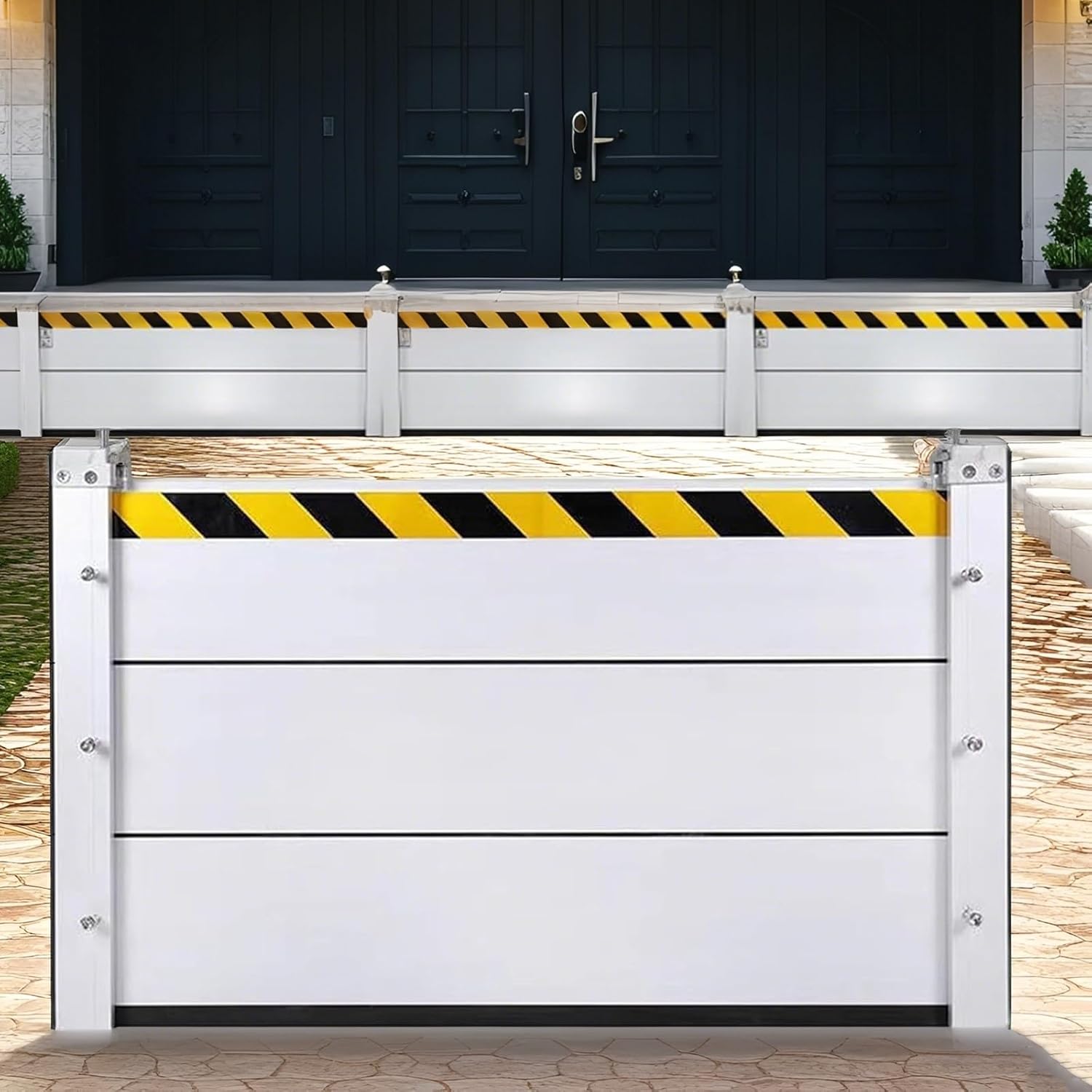 Flood Barriers for Home Exterior,Aluminum Alloy Outdoor Garage Doors Water Barriers for Flooding(H31.5Inch,L17.5FT)