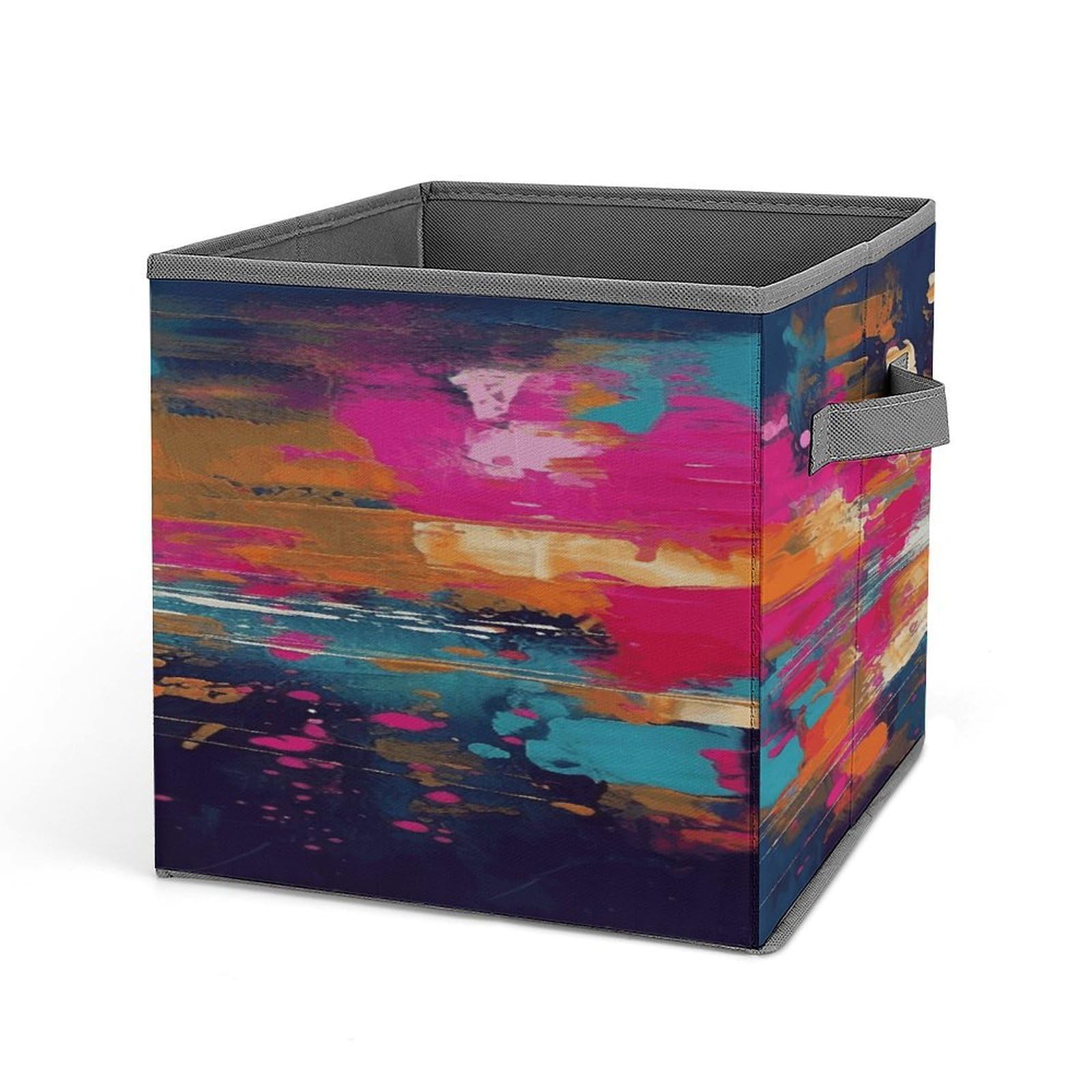 Fekiloot Style Abstract Oil Painting Storage Bins Storage Baskets