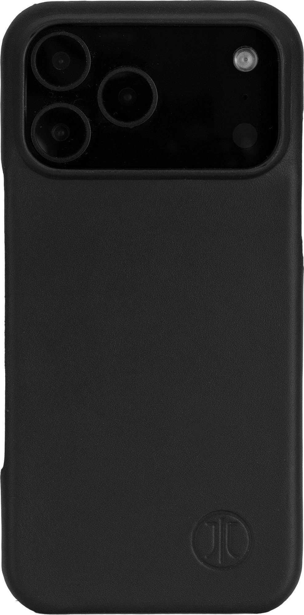 JT Berlin Echtleder BackCase Kreuzberg kompatiebel mit Apple iPhone 17 Pro Max (rundum Schutz, stoß- und Kratzfest, Clip-on-Cover) - schwarz