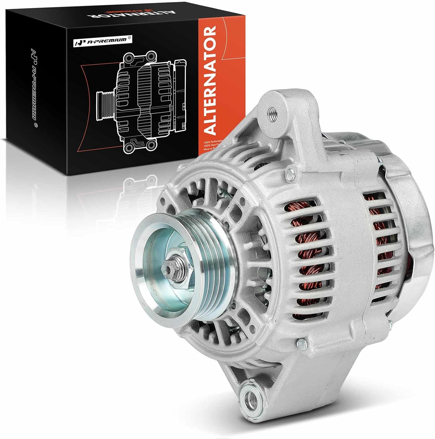 A-Premium Alternator Compatible with Toyota Celica 1993-1999 2.2L, 12V 70/80A 5-Groove Pulley Clockwise, Replace# 2706074380, 270607438084
