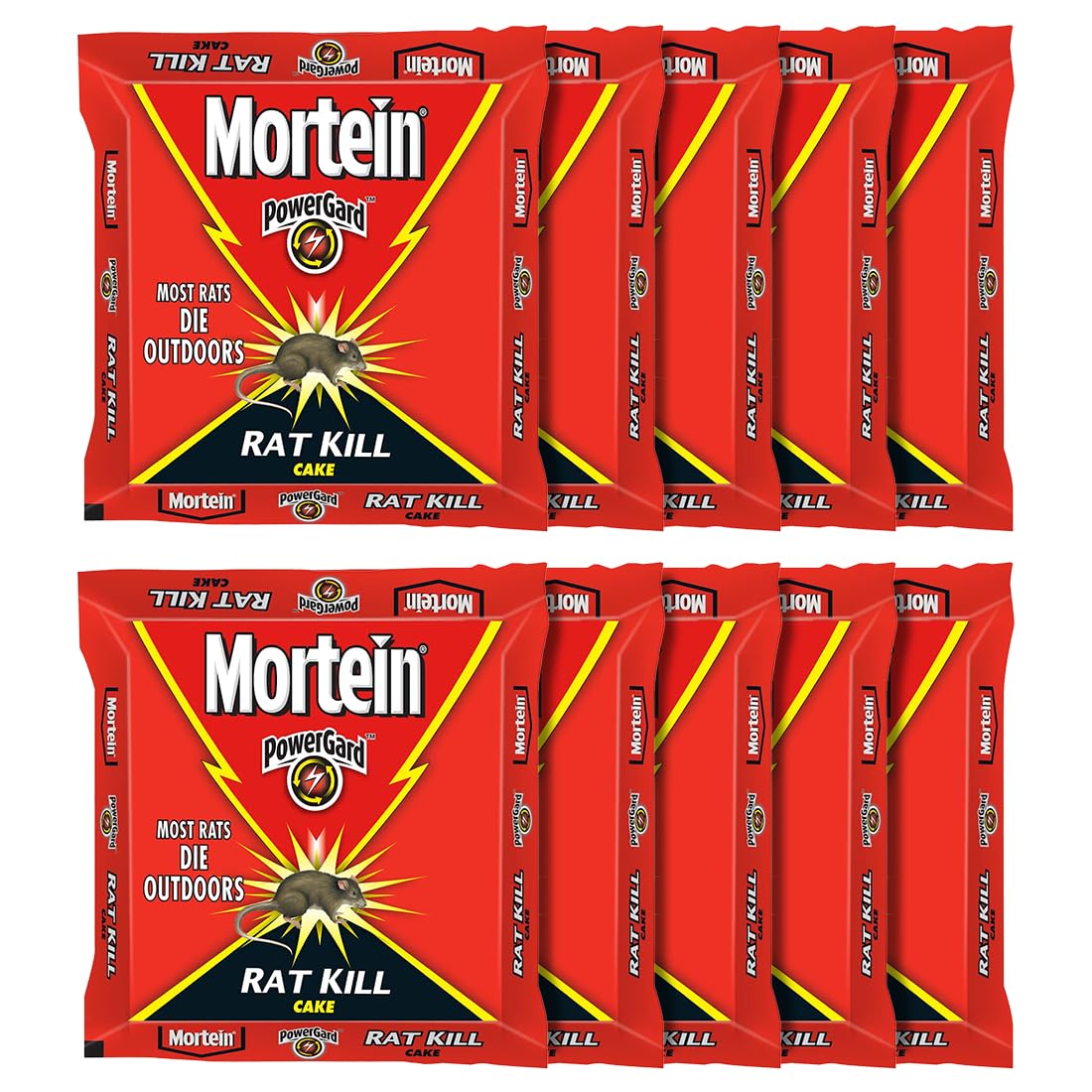 Mortein 100 G (Pack of 10) Powergard Rat Kill Cake| Kills Rats Outdoors in One Feed | Effective Against All Types of Rats (B0CFG61NXN) Amazon Price History, Amazon Price Tracker