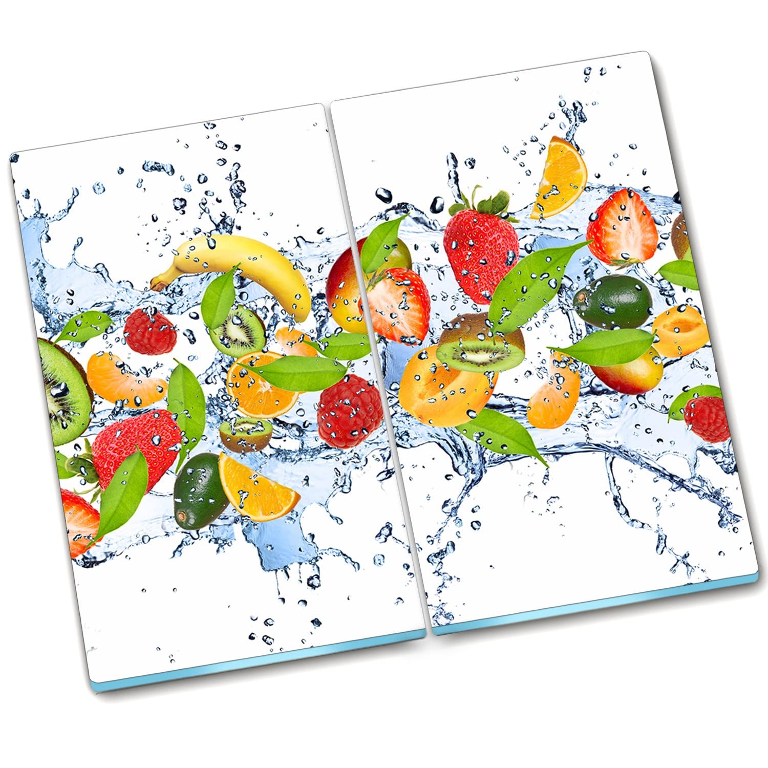 Planche à découper en verre durci Décormat protection éclaboussure 2x30x52
