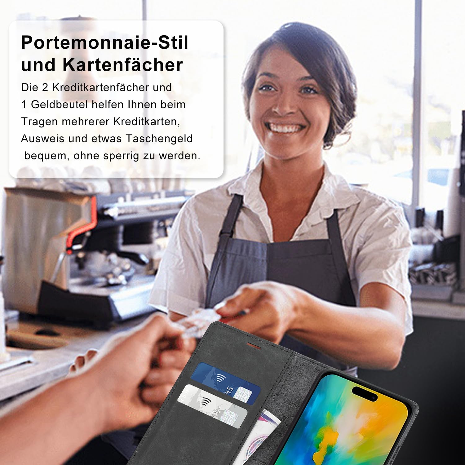 Lohasic For IPhone 16 Pro Max Leather Case, Slim Luxury Business Classic Shockproof Cover Protective Phone Cases For IPhone 16 ProMax 6.9" 2024