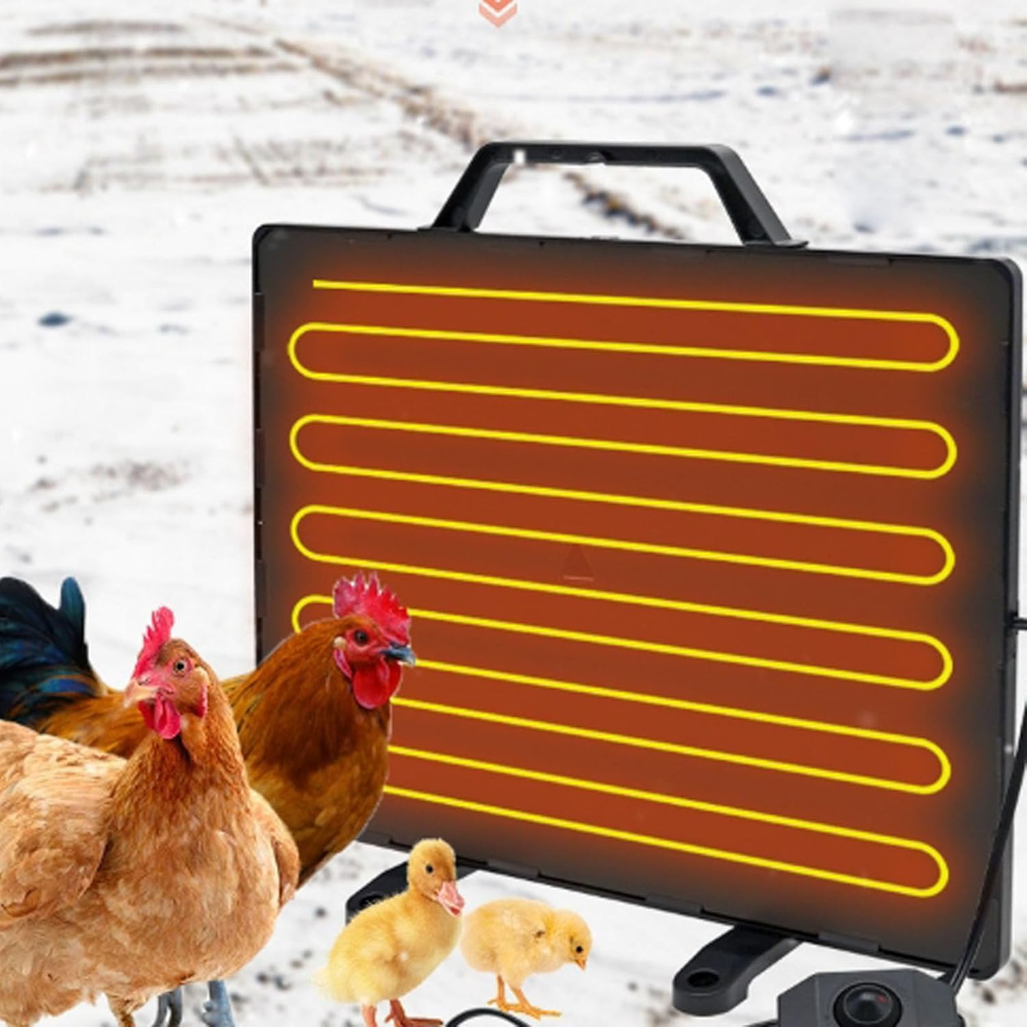 Calentador para Gallineros, Placa Calefactora con Termostato Y Temperatura Ajustable para Criadoras De Perros Y Pollitos, Ideal para Diversos Animales.