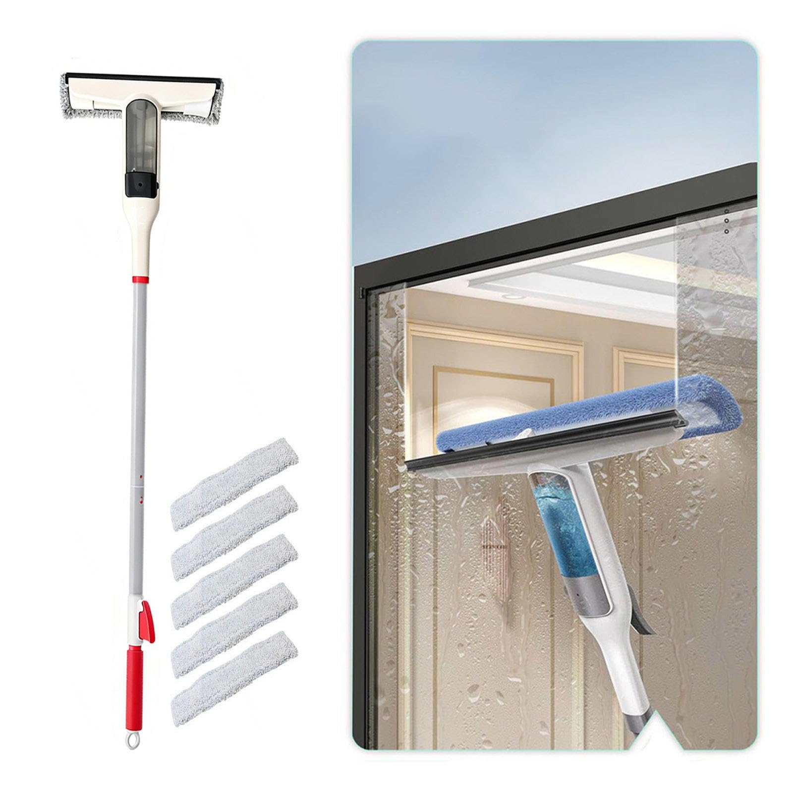 Limpiador Profesional de Ventanas Incluye 5 Paños de Limpieza Limpiacristales en Spray de Doble Cara Adecuado para Múltiples Escenarios