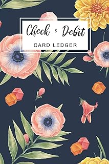 CHECK & DEBIT CARD LEDGER: Checkbook Transaction Register Book 6 Column, Checking Account Ledger, Check Log Book