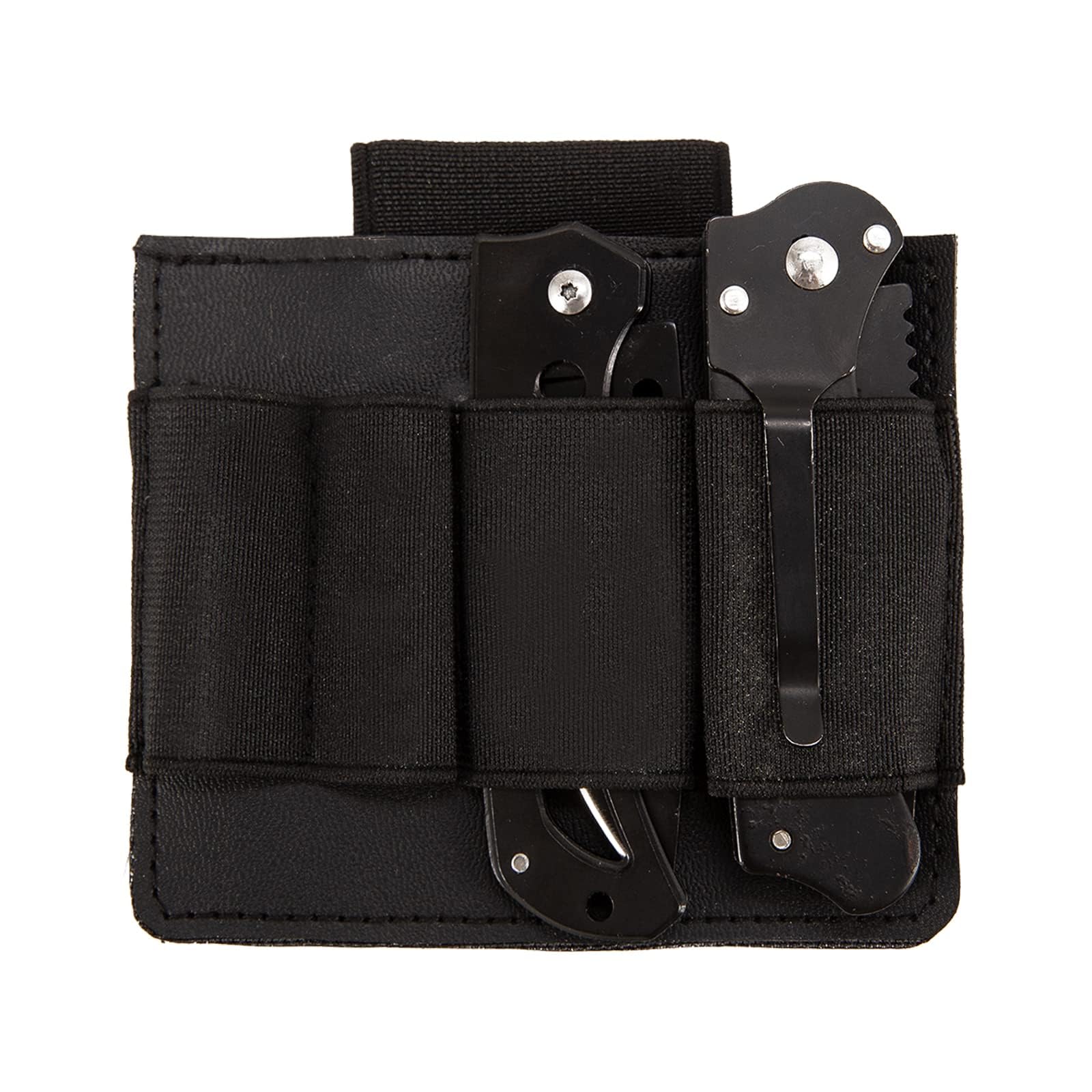 Elastic Organizer Patch mit Klettverschluss,Seitlicher Leder EDC Organizer Halter für Rucksäcke Taktische Stift Taschenlampen Batterie EDC Zahnräder um Ihre Tägliche Tragetasche zu organisieren
