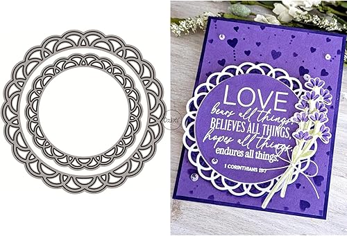 Miniatura 14 de DzIxY One Cloud Border Label Troqueles de corte de metal para kit de fabricación de tarjetas, troqueles de papel de gofrado, plantillas de máquina