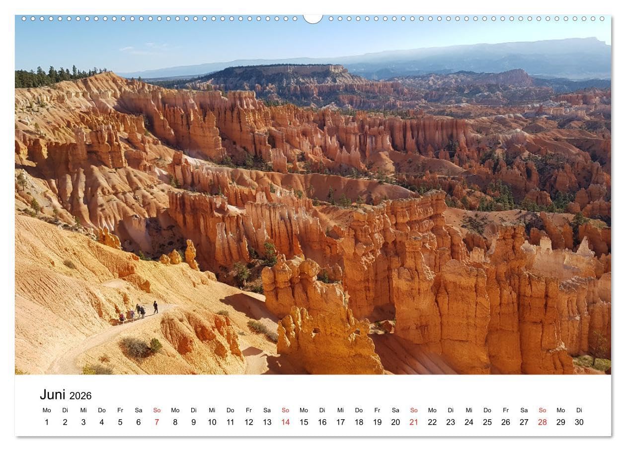 USA Nationalparks - Eine Reise durch die Vielfalt und Schönheit der Naturparks Nordamerikas (Wandkalender 2026 DIN A2 quer), CALVENDO Monatskalender: Atemberaubende Landschaften (CALVENDO Natur)