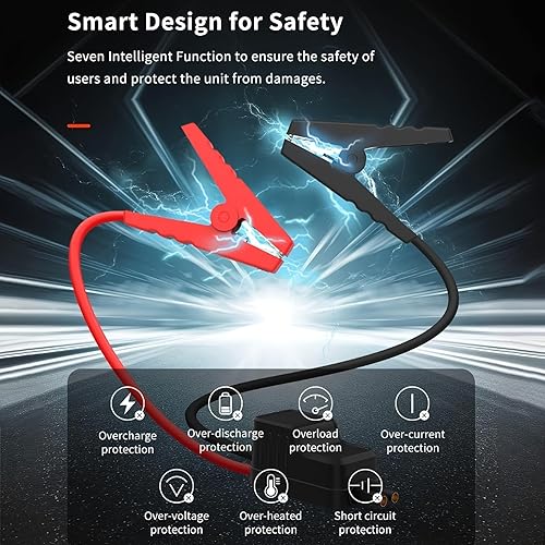 Miniatura 4 de FOTON - Cargador de batería portátil de 30000 mAh, dispositivo de arranque inteligente, protección de circuito de clip para vehículo SUV de 600