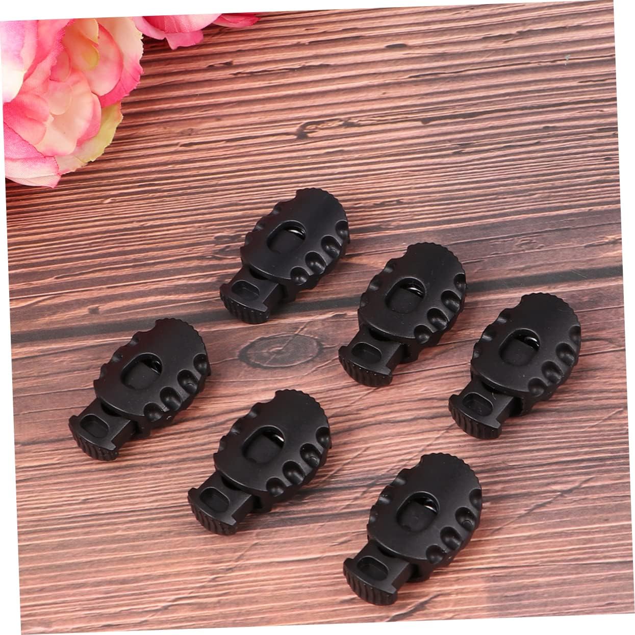 50pcs Elastic Drawstring Rope Cord Locks Plastic Adjustment Buckle for Clothing Collars Belts Harnesses Camping
