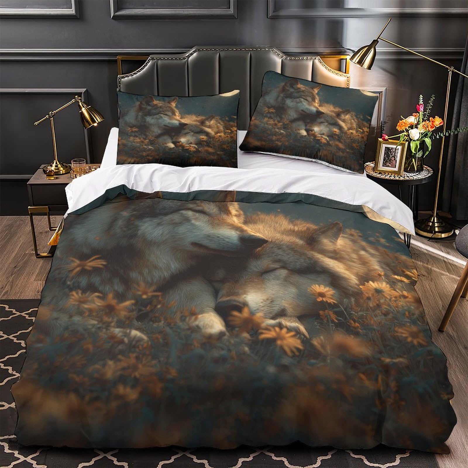 Housse de couette chevaux sauvages pour décorer la chambre des enfants et adultes