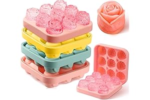 Censen Reusable Ice Cube Tray, Silicone Rose Ice Cube Molds