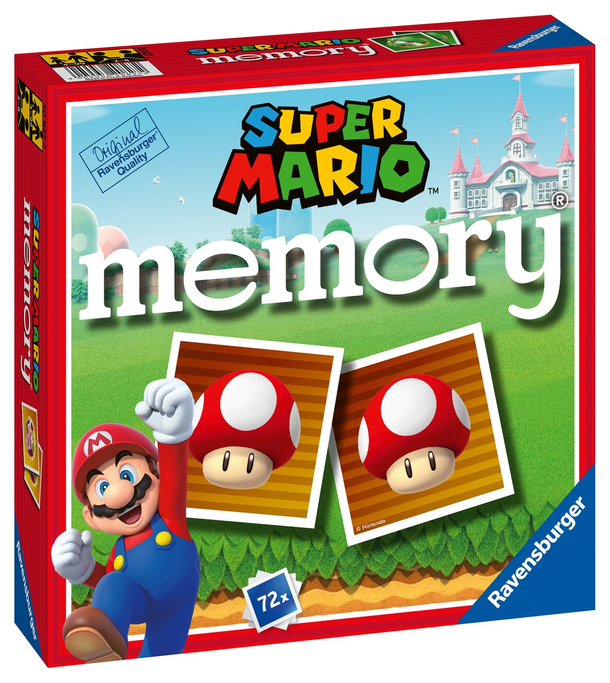 Ravensburger - Memory Super Mario, Juegos de Mesa Niños 4 Años o Más, Juguetes Niños 4 Años, Juegos de Mesa Niños, Juegos para Niños, Juegos Infantiles, Regalos Niños, 64 Cartas, 2-8 jugador
