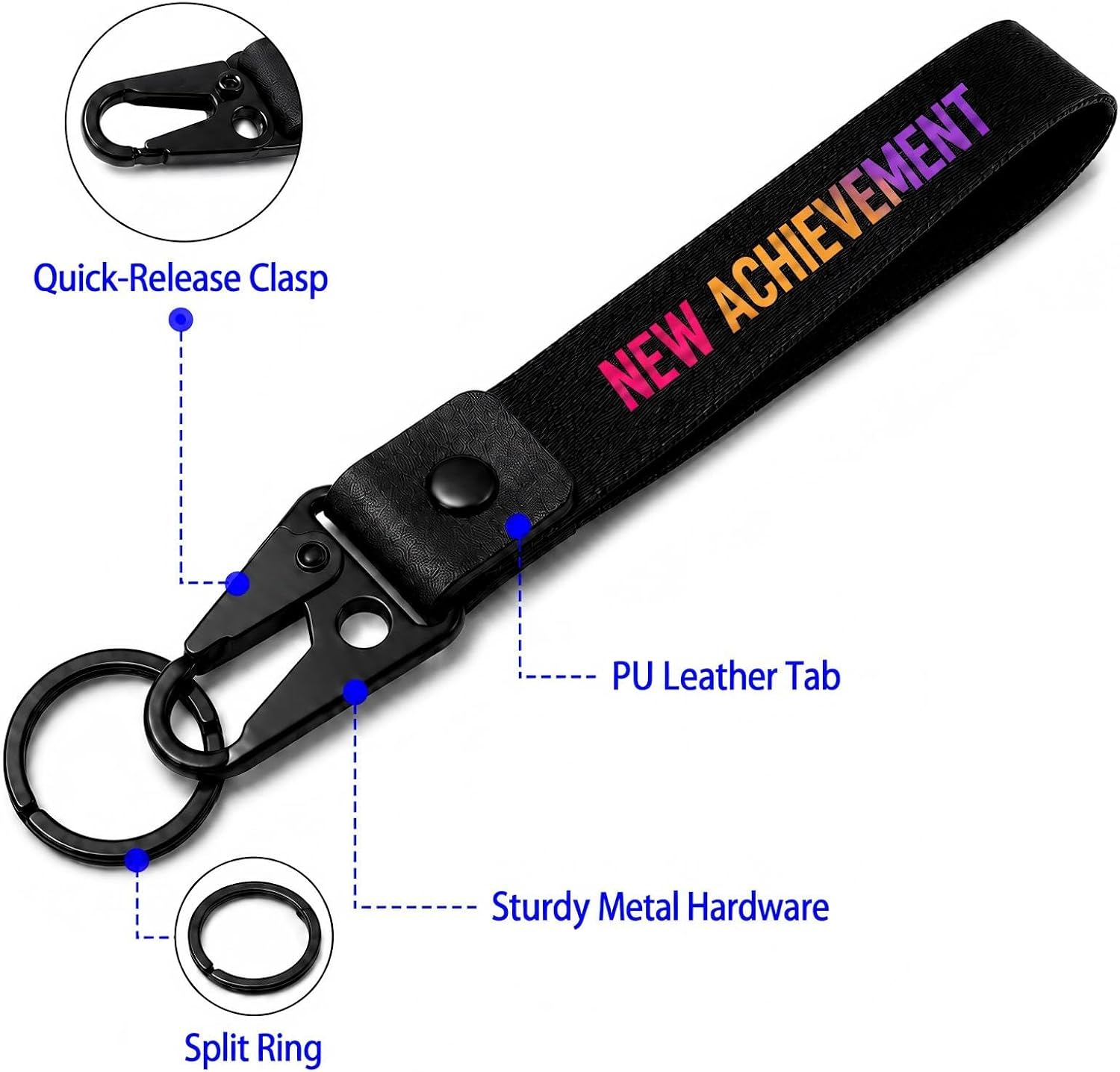 DCC Lanyard with Clip for Keys & ID Badges, Book Crawler Reading Carl Merch image 3