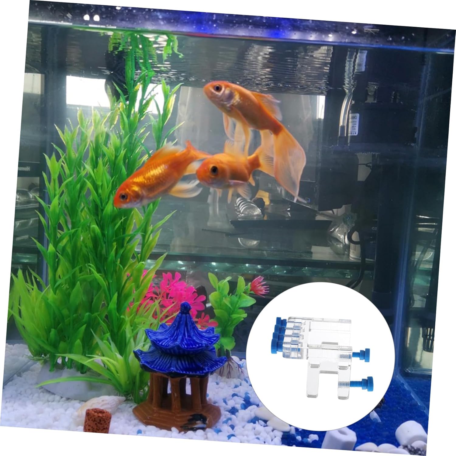 UPKOCH 3pcs Aquarium Dosing Pump Adjustable Acrylic Hose Holder Slot Tube Bracket for Fish Tank Water Management Fixing Clip for Aquarium Tubing and Accessories