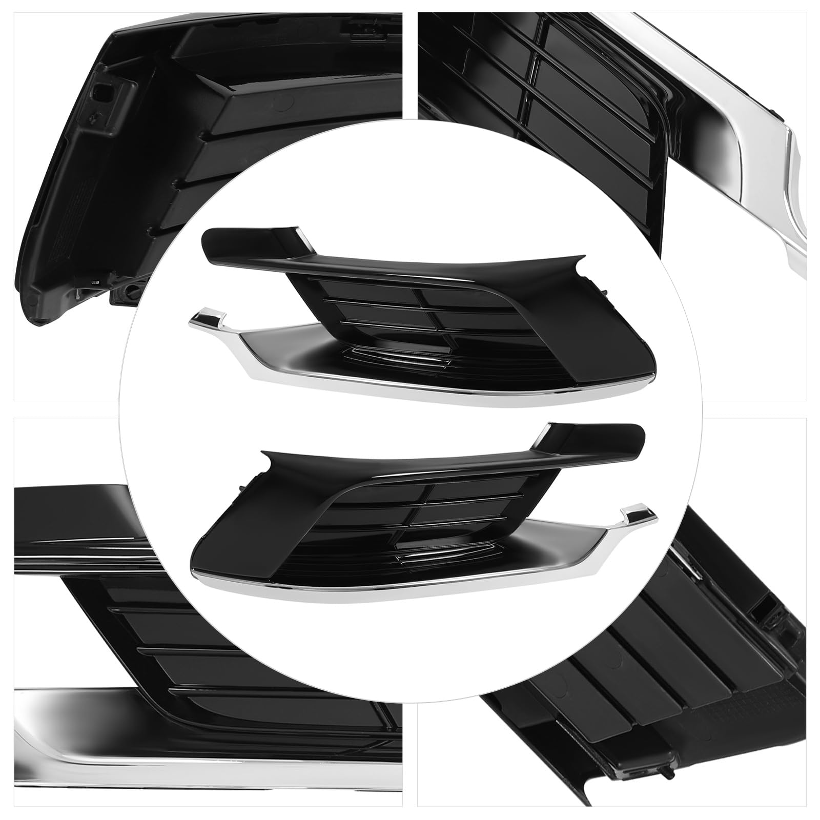 Fluoxtine Fog Light Bracket Trim, Right & Left Fog Light Trim for 2017-2020 Lincoln Continental, Right & Left Driver Side Fog Light Bracket Trim