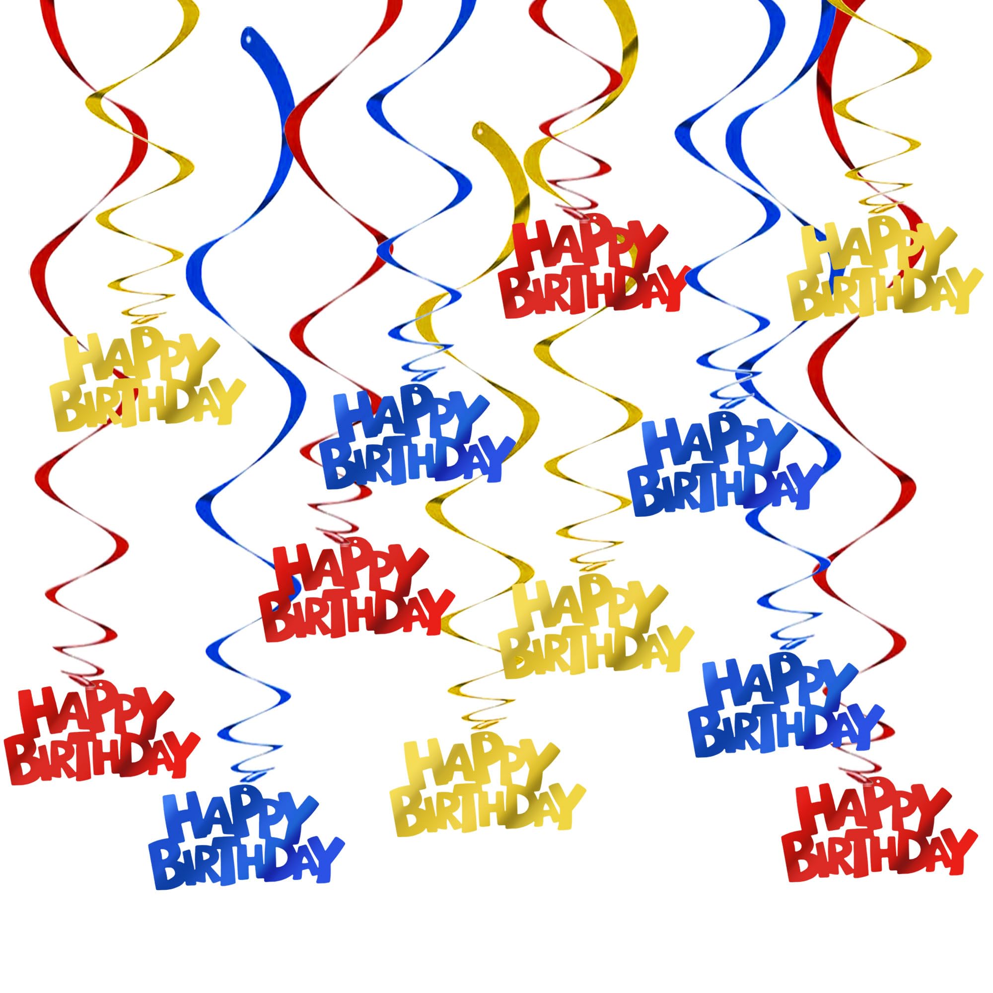 Décoration anniversaire suspendre BEISHIDA kit festif rouge bleu or