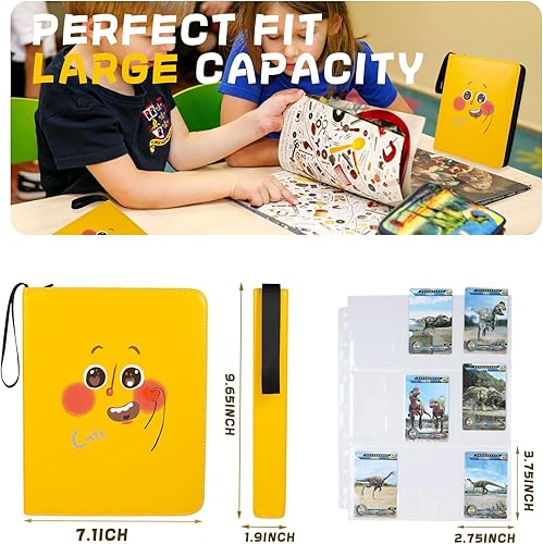 Miniatura 3 de Carpeta para tarjetas con mangas, carpeta de tarjetas para tarjetas intercambiables, capacidad para hasta 900 tarjetas de tamaño estándar, 50