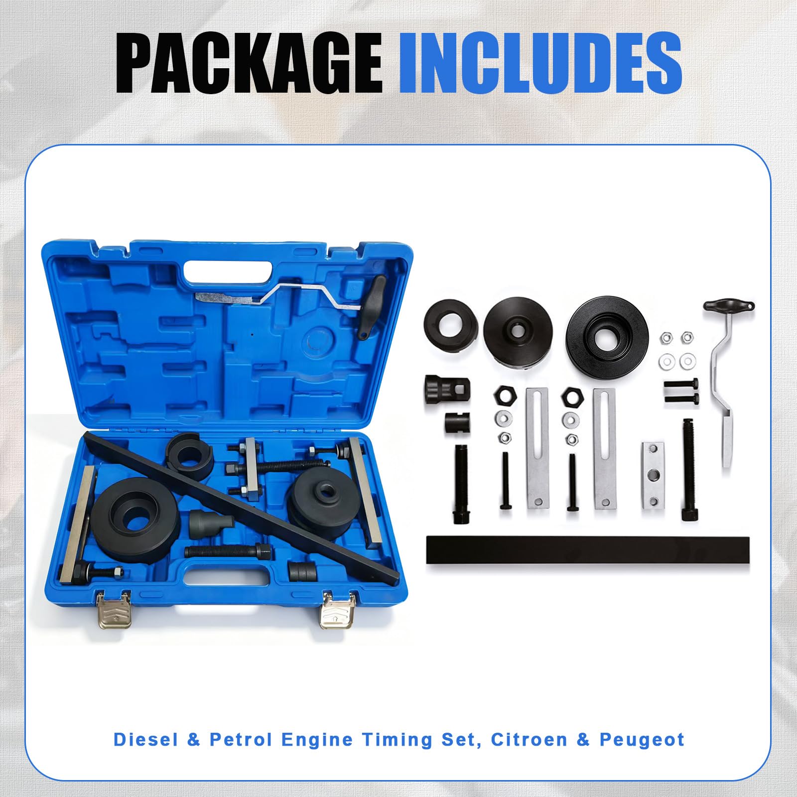 Set di attrezzi per cambio a doppia frizione Compatibile con Audi VAG VW 7 marce DSG, utensili per montaggio e smontaggio della frizione T10323 T10373 T10376 T40100 T10407 T10466