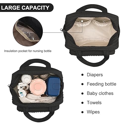 Miniatura 3 de Bolsa de pañales para bebé, bolsa de pañales para mamá, bolsa de pañales para bebé, bolsa de pañales de viaje, bolsa de almacenamiento multifunción