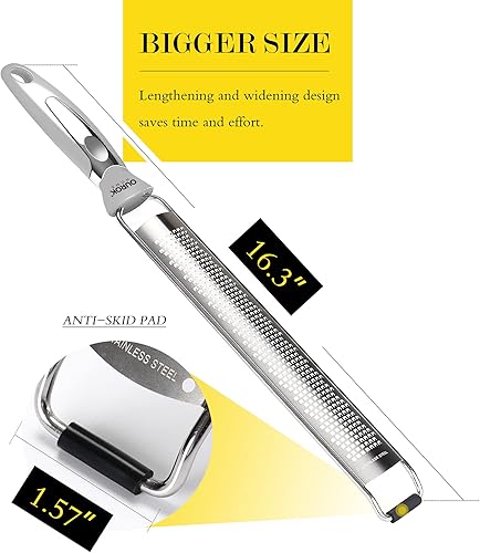 Miniatura 4 de Ourokhome Rallador de limón de cocina, herramienta de acero inoxidable y picador de verduras, 12 en 1 profesional de mandolina para cocina, cortador