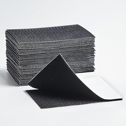 11 pares de cintas negras de gancho y bucle de 4 x 6 pulgadas, tiras de doble cara con parte trasera adhesiva resistente, sin necesidad de agujeros