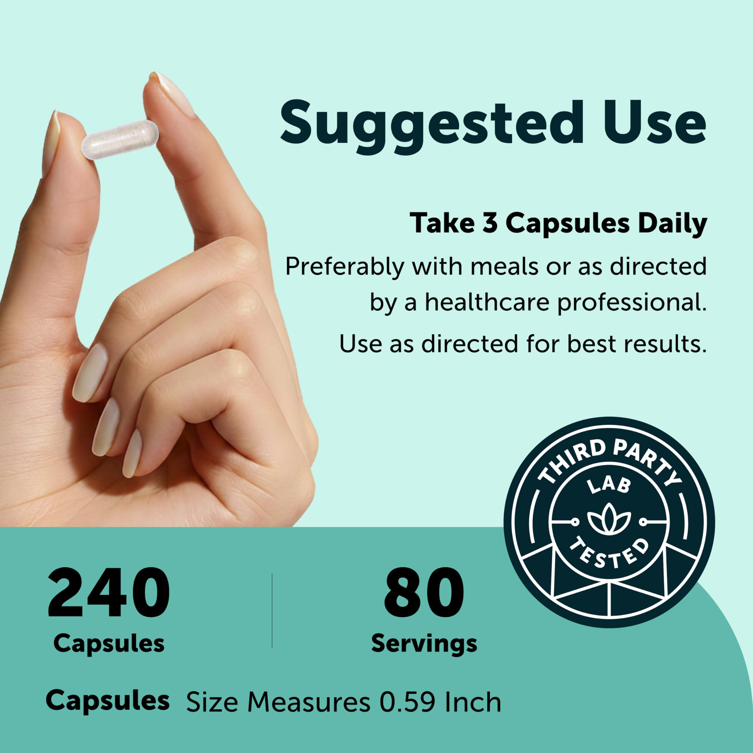 Phosphatidylserine Supplement 600mg with Choline, 240 Capsules — Amazon image 4