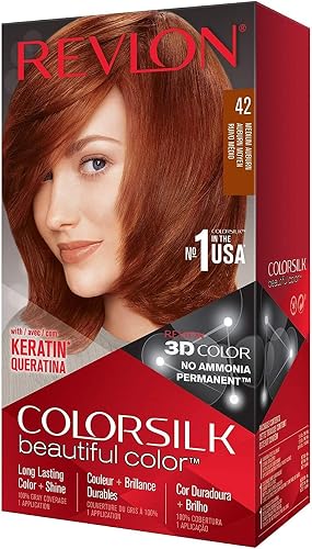 Revlon ColorSilk Beautiful Hair Color, 42 Medium Auburn