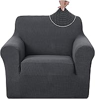 Vista 71 de U-NICE HOME Funda para sofá biplaza elástica, cubierta para sofá, funda para sillón, protector de muebles para sofá con 2 cojines, funda para sofá