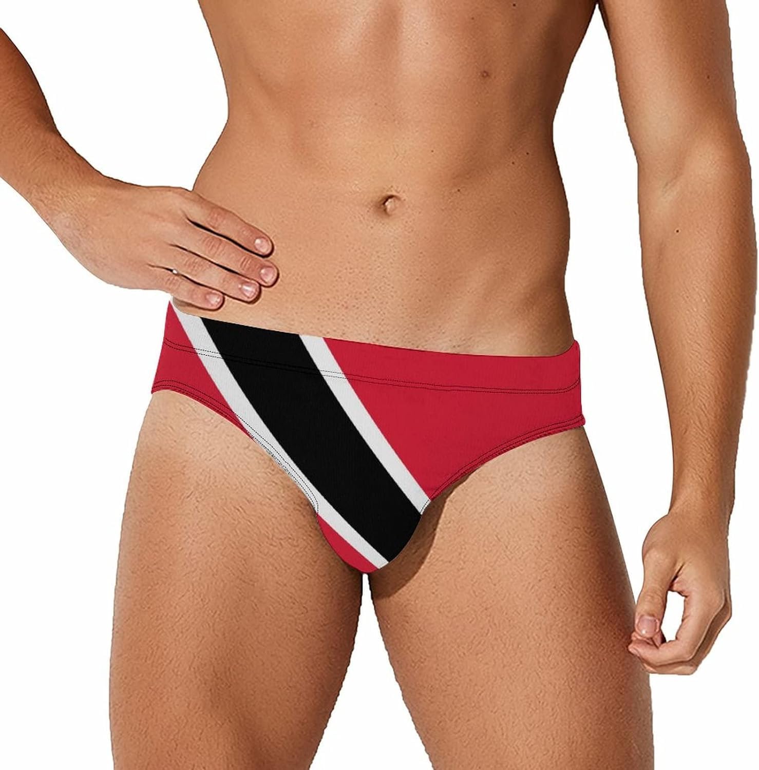 Melbrakin Men's Flag Of Trinidad And Tobago Swimwear Briefs Swim Trunk Triangle Thong Bikini Swimsuit