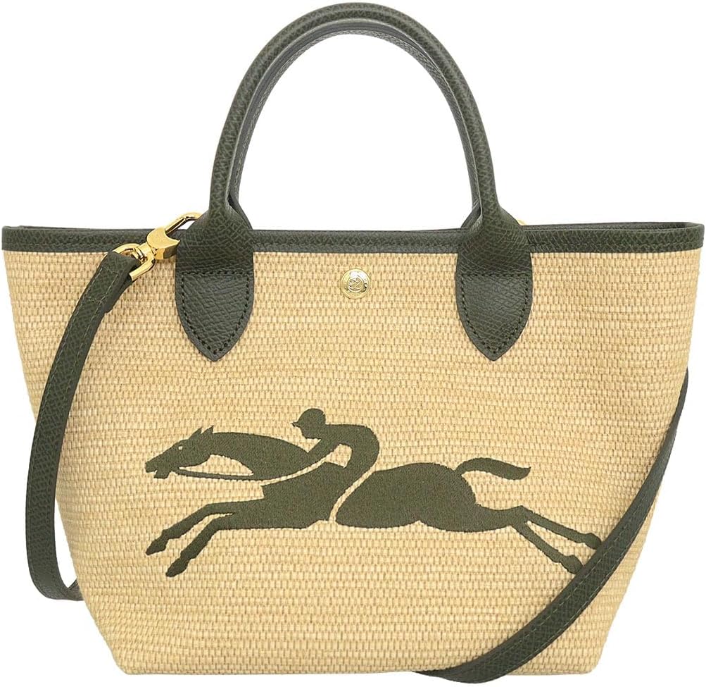 美品 ロンシャン 2way ル パニエ プリアージュ ストロー エフェクト XS