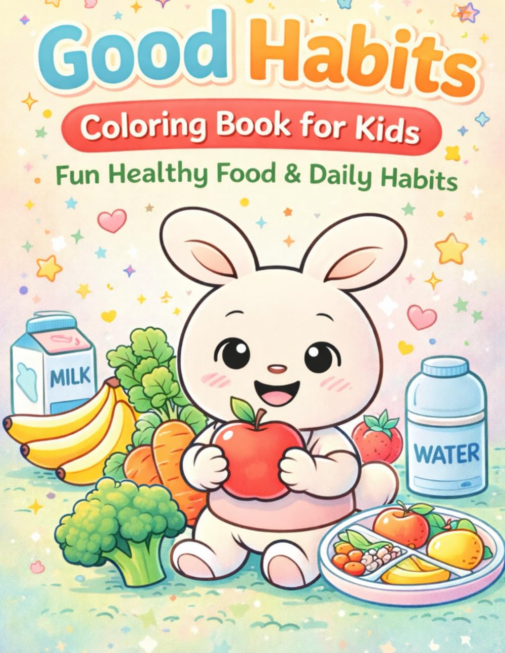 Good Habits Coloring Book for Kids: Fun Healthy Food & Daily Habits for Little Learners