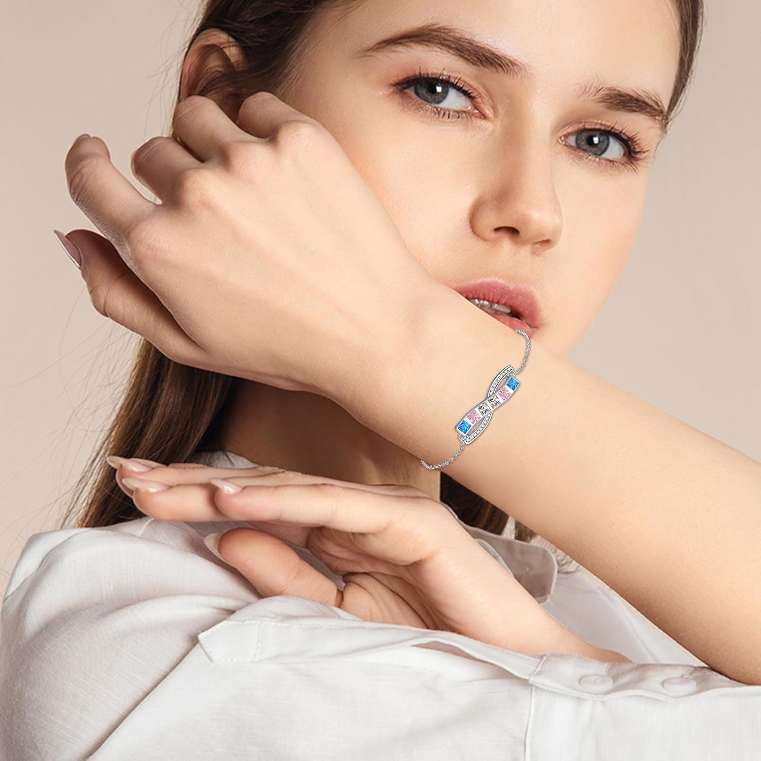 Pride Bracelet Gifts for Women Men 925 Sterling Silver Pride Rainbow Bracelets LGBT Gay Jewelry Gifts for Lesbian - Image 5