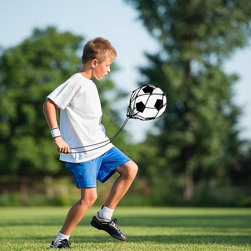 Miniatura 6 de Entrenadores de patada de fútbol, 2 unidades de red de entrenamiento de patada de fútbol ajustable, tiro de patada, equipo de entrenamiento de