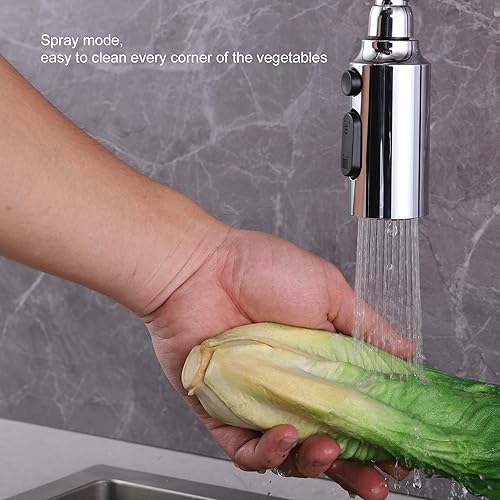 Miniatura 7 de Reemplazo de cabezal de grifo extraíble, reemplazo de cabezal de grifo de cocina, 3 modos con 9 adaptadores, cabezal rociador de grifo de cocina,