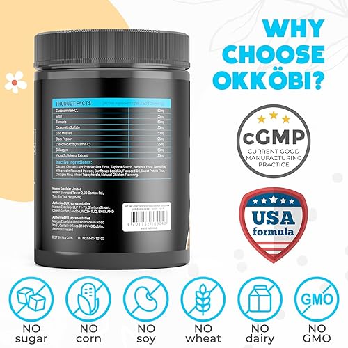 Miniatura 5 de Glucosamina HCL y suplemento de cadera y articulaciones para perros  150 piezas  Masticables de cadera y articulaciones para perros  Fórmula