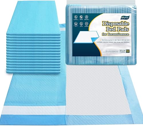 SOFYFINE Almohadillas de cama desechables de 30 x 36 pulgadas (100 unidades), almohadillas de hospital extra grandes XL gruesas para incontinencia,