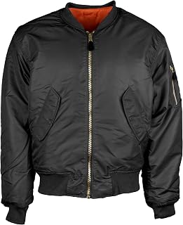 Mil-Tec US Fliegerjacke MA1® Basic • Klassische Bomberjacke im US Air Force Stil • Wind- & wasserabweisende Pilotenjacke • Wendbare Übergangsjacke Herren • Freizeitjacke Herren