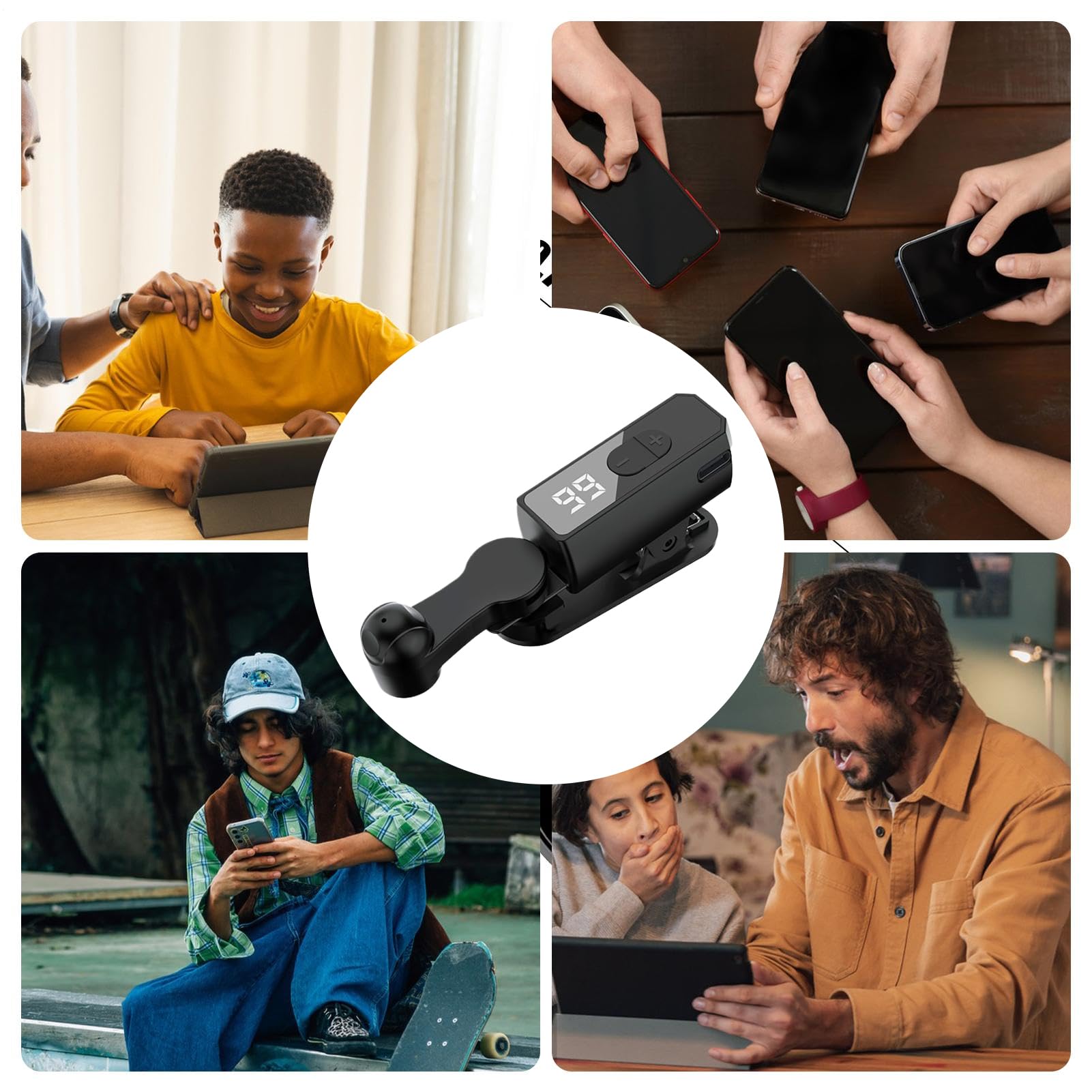 Cliqueur Automatico dello Schermo - Tapper Schermo a Velocità Regolabile,Dispositivo di Tap Wireless a Movimento Rapido per Video, Scorrimento, App di Shopping e Live Streaming