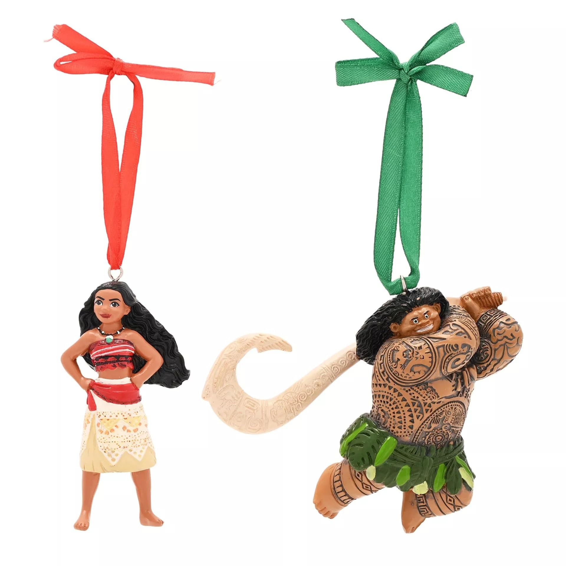 Décorations à suspendre Vaiana et Maui Disney pour sapin et chambre lot de 2