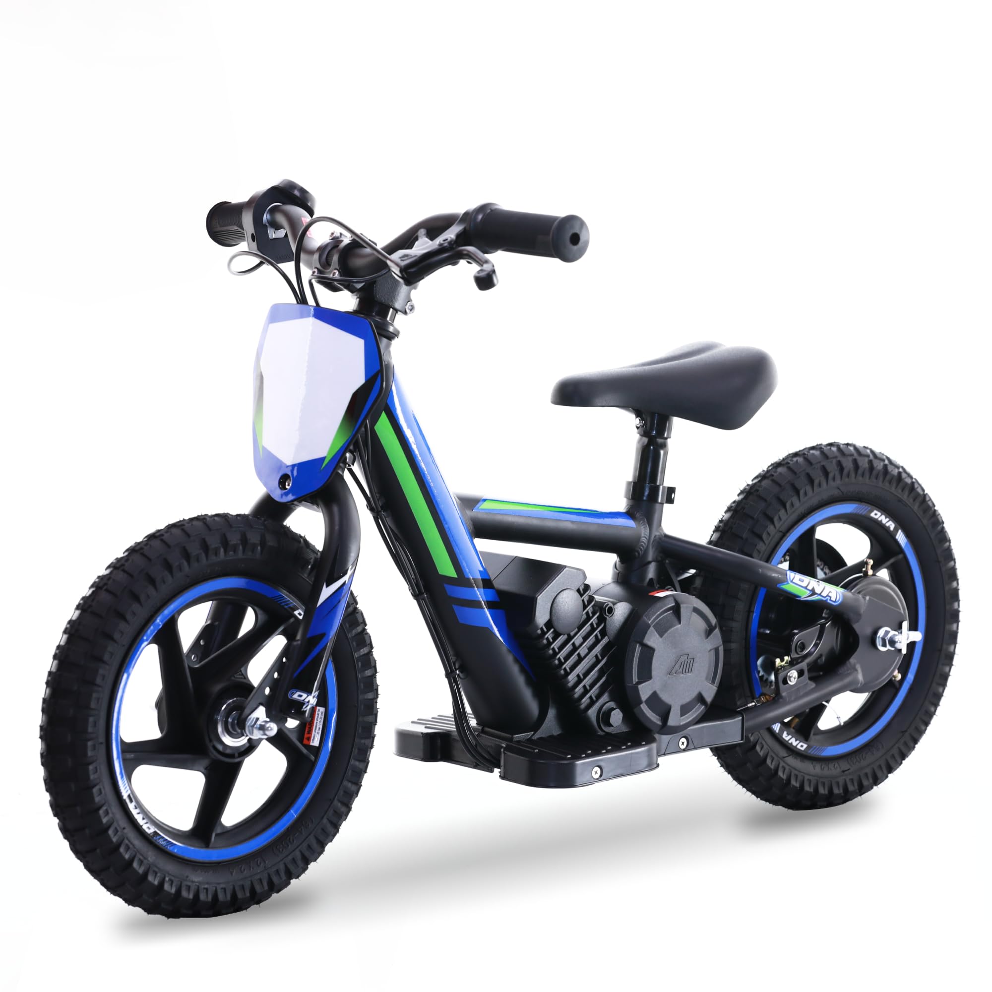 OLALA Electric Dirt Bike for Kids Aged 3-6, 170W Racing Grade Electric Motorcycle, New Aluminum Frame with 2 Power Modes, 24V Detachable Battery, 12IN Knobby Tires