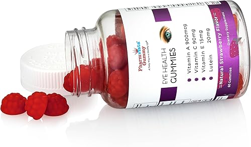 Miniatura 4 de Gomitas de apoyo para la salud ocular – Vitamina A + C + E + luteína – Sin gluten – Suplemento vegano – 60 unidades