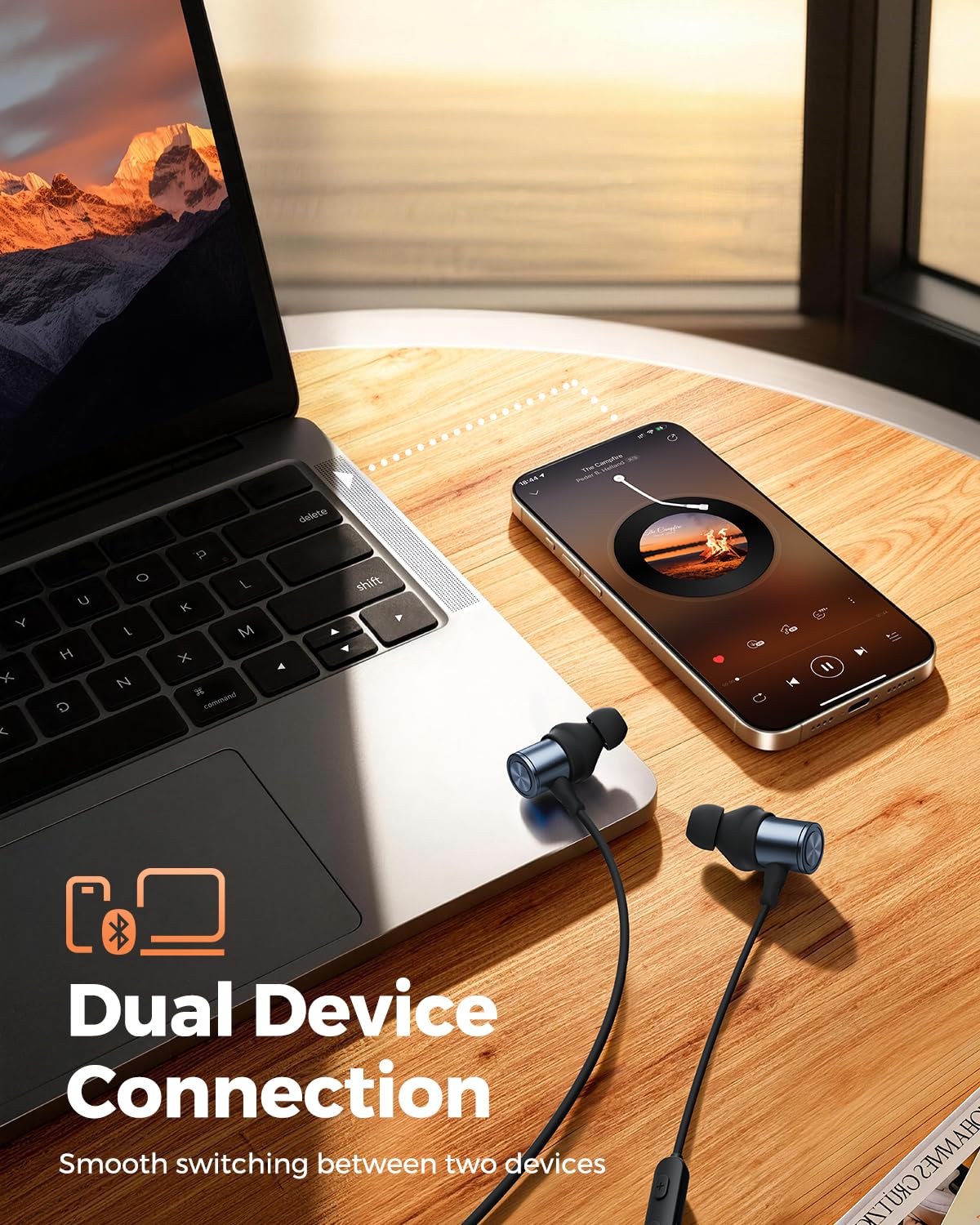 truefree HD-200 Auricolari Wireless, Cuffie Bluetooth 6.0 con Archetto Magnetico da Collo, Audio Spaziale, Doppia Connessione, 20 Ore di Autonomia, IP67 Impermeabili per Sport e Pendolarismo