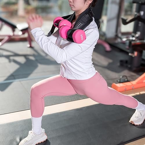 Miniatura 4 de Cinturón de empuje de cadera para pesas y bandas de resistencia de tobillo con puños para entrenamiento, cinturón de empuje de cadera para