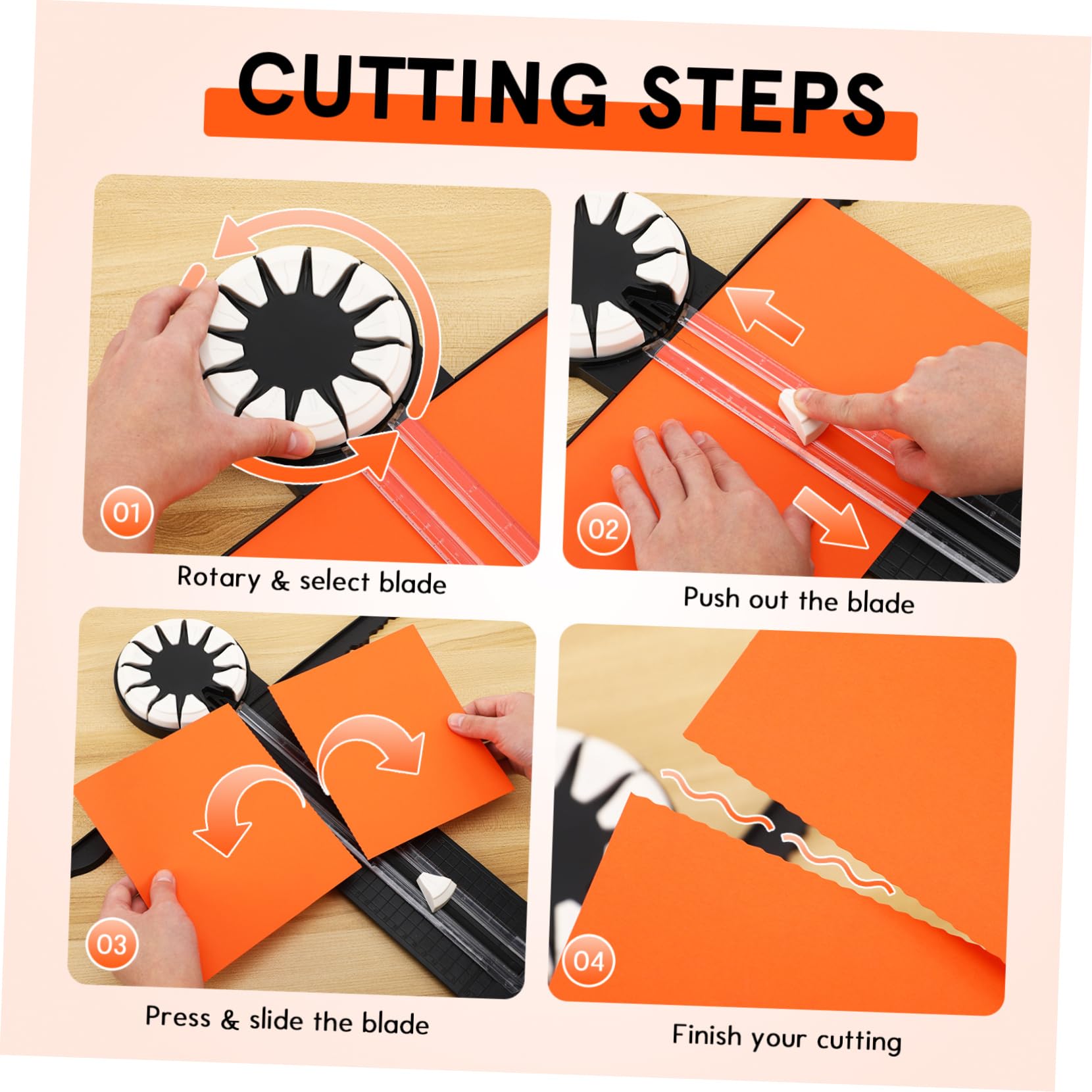 Gadpiparty Cortadora de Papel y Cortar Cartulina de Alta Precisión Material Plástico y Operación Fácil para Manualidades y Oficina Adecuado para Scrapbooking