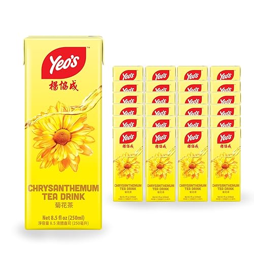 Miniatura 1 de YEOS Bebida de té de crisantemo té saludable ligeramente infusionado bebidas asiáticas refrescantes natural sin conservantes añadidos 85fl oz